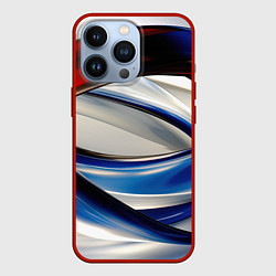 Чехол для iPhone 13 Pro Изогнутая абстракция, цвет: 3D-красный