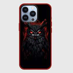 Чехол для iPhone 13 Pro Evil owl, цвет: 3D-красный