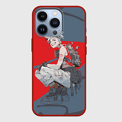 Чехол для iPhone 13 Pro Боевая девушка на приседе, цвет: 3D-красный