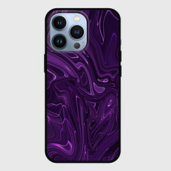 Чехол для iPhone 13 Pro Абстакция на темно фиолетовом, цвет: 3D-черный