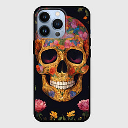 Чехол для iPhone 13 Pro Bright colors and skull, цвет: 3D-черный