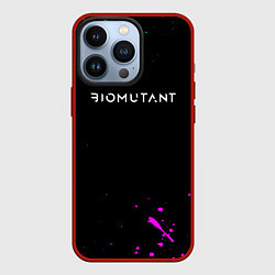 Чехол для iPhone 13 Pro Biomutant краски неоновые, цвет: 3D-красный