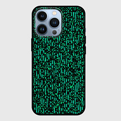 Чехол для iPhone 13 Pro Абстрактный полосатый зелёный, цвет: 3D-черный