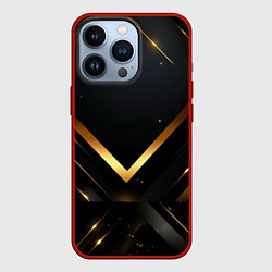 Чехол iPhone 13 Pro Gold luxury black abstract