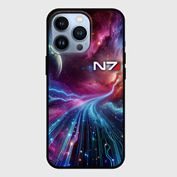 Чехол для iPhone 13 Pro Mass Effect - N7, цвет: 3D-черный