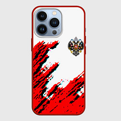 Чехол для iPhone 13 Pro Россия герб империя, цвет: 3D-красный