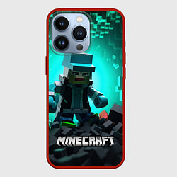 Чехол iPhone 13 Pro Minecraft квадратный персонаж