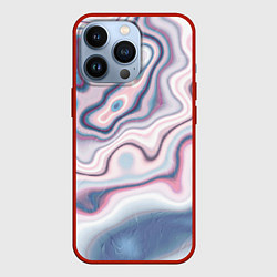 Чехол для iPhone 13 Pro Мраморные разводы, цвет: 3D-красный