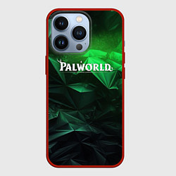 Чехол iPhone 13 Pro Palworld logo green abstract