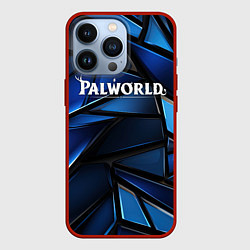 Чехол iPhone 13 Pro Palworld логотип синий абстрактный фон