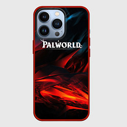 Чехол iPhone 13 Pro Palworld логотип абстракт на темном фоне