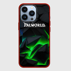 Чехол iPhone 13 Pro Palworld объемные зеленые камни