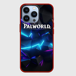 Чехол iPhone 13 Pro Palworld логотип на ярких неоновых плитах