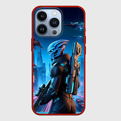 Чехол для iPhone 13 Pro Mass Effect - ai art, цвет: 3D-красный