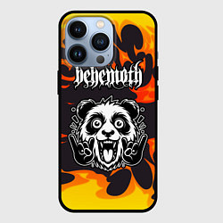 Чехол для iPhone 13 Pro Behemoth рок панда и огонь, цвет: 3D-черный