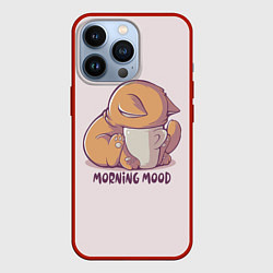 Чехол для iPhone 13 Pro Morning mood - cat, цвет: 3D-красный