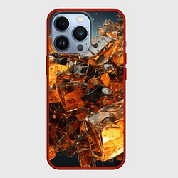 Чехол для iPhone 13 Pro Янтарный взрыв, цвет: 3D-красный