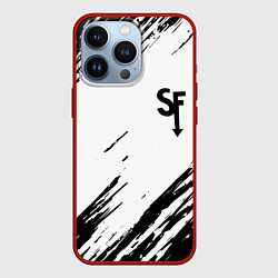 Чехол для iPhone 13 Pro Sally Face краски инди гейм, цвет: 3D-красный