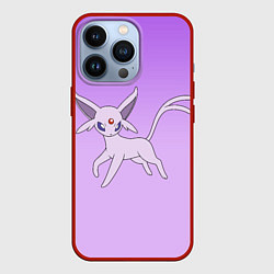 Чехол для iPhone 13 Pro Espeon Pokemon - розовая кошка покемон, цвет: 3D-красный