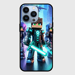 Чехол для iPhone 13 Pro Minecraft - characters ai art, цвет: 3D-черный