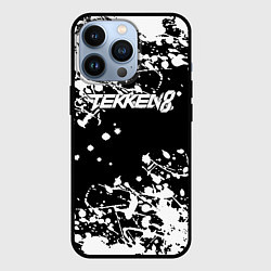 Чехол для iPhone 13 Pro Tekken 8 брызги белых красок, цвет: 3D-черный