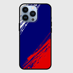 Чехол для iPhone 13 Pro Триколор Россия, цвет: 3D-черный