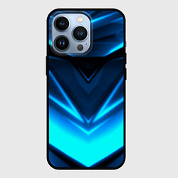 Чехол для iPhone 13 Pro Geometry stripes неон, цвет: 3D-черный