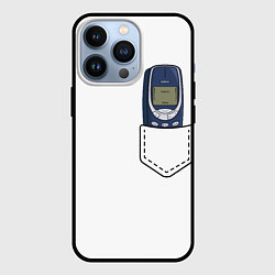Чехол для iPhone 13 Pro Нокиа 3310 в стиле 90х, цвет: 3D-черный