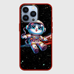 Чехол iPhone 13 Pro Котёнок космонавт в открытом космосе