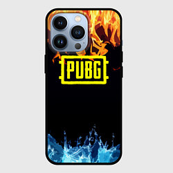 Чехол для iPhone 13 Pro PUBG online битва огня и льда, цвет: 3D-черный