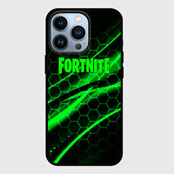 Чехол для iPhone 13 Pro Fortnite epic броня зелёная, цвет: 3D-черный