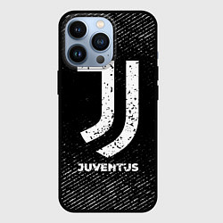 Чехол для iPhone 13 Pro Juventus с потертостями на темном фоне, цвет: 3D-черный