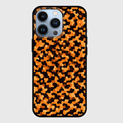 Чехол iPhone 13 Pro Золотистый коричневый паттерн мозаика