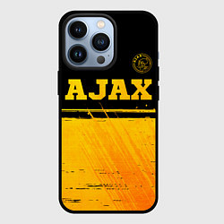 Чехол для iPhone 13 Pro Ajax - gold gradient посередине, цвет: 3D-черный