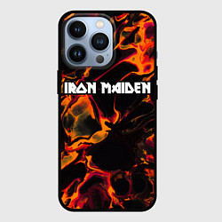 Чехол для iPhone 13 Pro Iron Maiden red lava, цвет: 3D-черный
