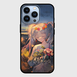 Чехол для iPhone 13 Pro Sousou no Frieren Фрирен smile, цвет: 3D-черный