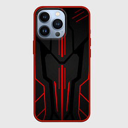 Чехол для iPhone 13 Pro Красная стальная броня, цвет: 3D-красный