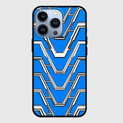 Чехол для iPhone 13 Pro Техно броня синяя, цвет: 3D-черный