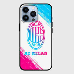 Чехол для iPhone 13 Pro AC Milan neon gradient style, цвет: 3D-черный