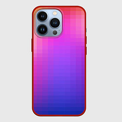 Чехол для iPhone 13 Pro Gradient 8-bit, цвет: 3D-красный