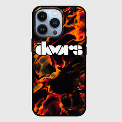Чехол для iPhone 13 Pro The Doors red lava, цвет: 3D-черный