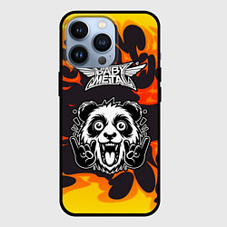 Чехол для iPhone 13 Pro Babymetal рок панда и огонь, цвет: 3D-черный