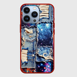 Чехол для iPhone 13 Pro Звездный небосвод - пэчворк, цвет: 3D-красный
