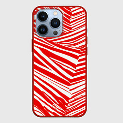 Чехол для iPhone 13 Pro Упавшая полоска, цвет: 3D-красный