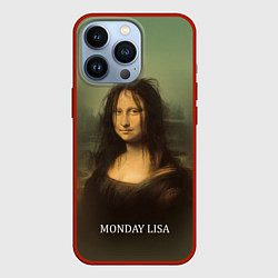 Чехол для iPhone 13 Pro Лиза в понедельник - Мона Лиза, цвет: 3D-красный