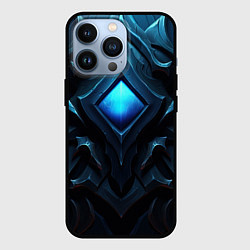 Чехол для iPhone 13 Pro Синие магическое свещение, цвет: 3D-черный