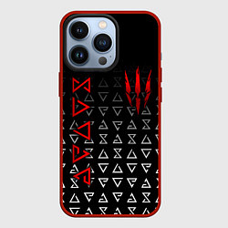 Чехол для iPhone 13 Pro Знаки начальной магии из The witcher, цвет: 3D-красный