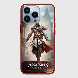 Чехол для iPhone 13 Pro Assassins creed старый город, цвет: 3D-красный