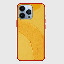 Чехол для iPhone 13 Pro Желтая краска, цвет: 3D-красный
