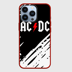 Чехол для iPhone 13 Pro Ac dc rock, цвет: 3D-красный